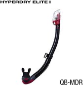 TUSA Hyperdry Elite II snorkel SP0101 QB - zwart/Metalic Rood