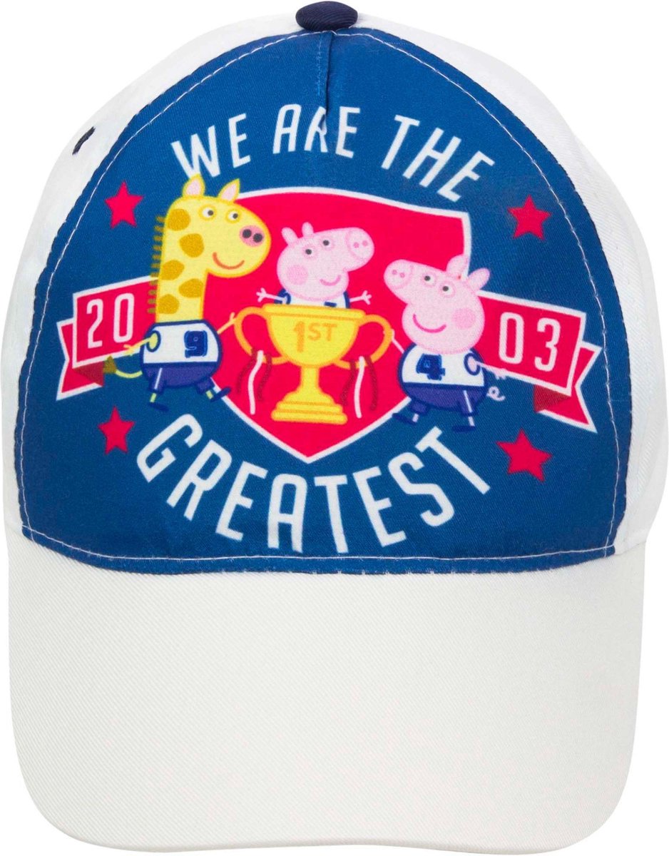 Witte pet van Peppa George, 54 cm
