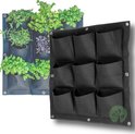 GreenGrounds™ Verticale Tuin - 9 Ruime Vakken - 50x50 cm - Moestuin - Hangende Plantenzak