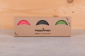 HappySoaps Giftbox Man - 3 shampoo bars (FOR MEN Houtgeur - Kaneel - Lavendel)