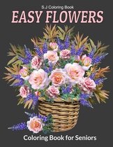 Easy Flowers Coloring Book for Seniors