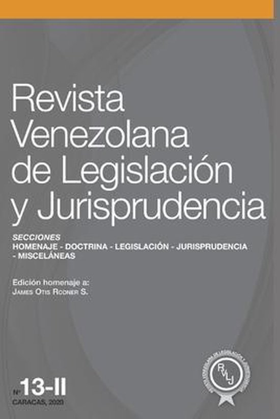 Homenaje a James Otis Rodner S.- Revista Venezolana de Legis ... - cover