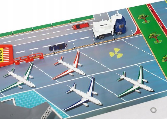 thumbnail: Zenithia Kindertapijt Vliegtuig & Luchthaven - Zacht Speelmat Voor Kinderkamer