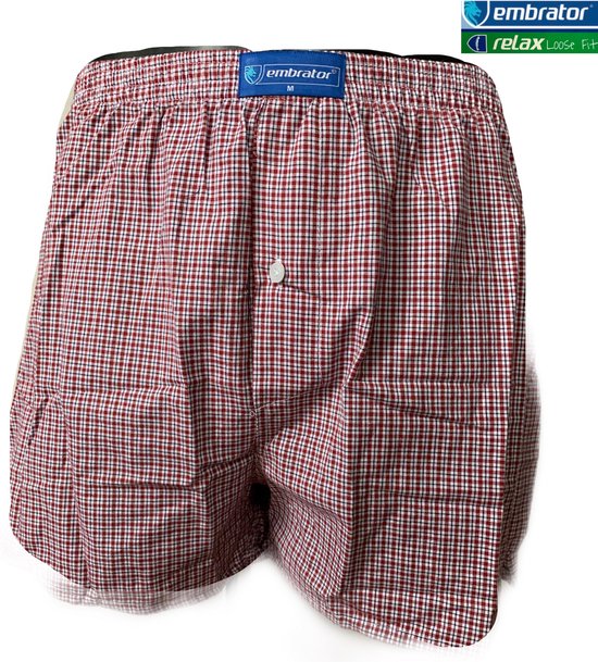 Embrator mannen Boxershort geweven katoen rood 3XL