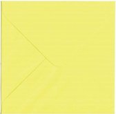 Cards & Crafts 100 Luxe vierkante enveloppen - Geel - 14x14 cm - 110 grams - vierkant 140x140mm
