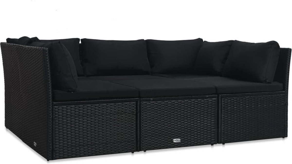 CASAXL Black Loungeset Ligbed Tuin Meubels Tuin Zetel