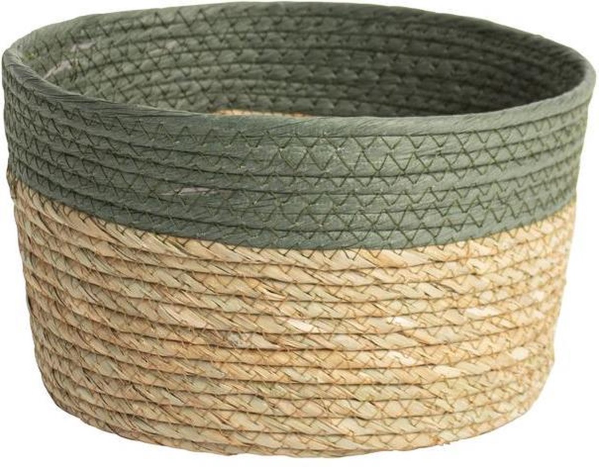 Gusta - Jute Opbergmand - 25x15cm - Groen
