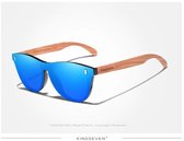 KingSeven - Blue Oculos Bamboo UV400 et filtre de polarisation