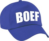 Verkleed Boef pet / baseball cap blauw voor dames en heren - verkleedhoofddeksel / carnaval
