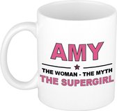 Amy The woman, The myth the supergirl cadeau koffie mok / thee beker 300 ml