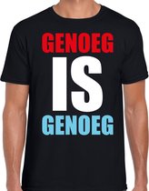 Genoeg is genoeg demonstratie / protest t-shirt zwart voor heren S