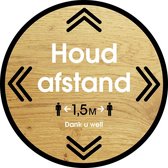 Houd afstand 1,5 meter vloersticker rond Ø 20 cm; Corona / COVID-19