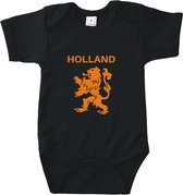 Romper Holland - Hollandse cadeautjes - Maat 50/56 - Romper korte mouw zwart