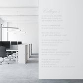 Muursticker Collega's Je Ziet Ze Bijna Elke Dag -  Lichtgrijs -  80 x 133 cm  -  bedrijven  alle - Muursticker4Sale