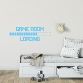 Muursticker Game Room Loading - Lichtblauw - 80 x 26 cm - baby en kinderkamer engelse teksten