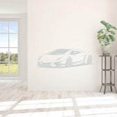 Muursticker Sportcar -  Lichtgrijs -  160 x 54 cm  -  alle muurstickers  woonkamer  baby en kinderkamer - Muursticker4Sale