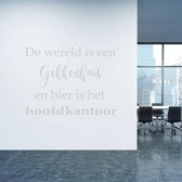Muursticker Gekkenhuis - Lichtgrijs - 140 x 105 cm - taal - nederlandse teksten woonkamer bedrijven alle