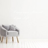 Muursticker Enjoy Every Moment Of Your Life - Wit - 120 x 42 cm