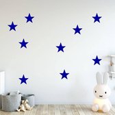 Muursticker Sterren - Donkerblauw - 12 x (12 x 12 cm) - baby en kinderkamer