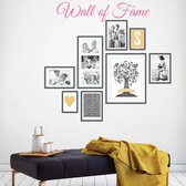 Muursticker Wall Of Fame - Roze - 100 x 21 cm - woonkamer engelse teksten