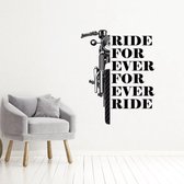 Muursticker Ride For Ever For Ever Ride -  Groen -  108 x 140 cm  -  woonkamer  alle - Muursticker4Sale