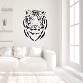 Muursticker Tijger -  Lichtbruin -  40 x 50 cm  -  slaapkamer  alle  woonkamer  dieren - Muursticker4Sale