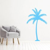 Muursticker Palm Boom -  Lichtblauw -  50 x 80 cm  -  baby en kinderkamer  alle  slaapkamer  woonkamer  keuken  bedrijven - Muursticker4Sale