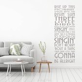 Muursticker Rise Up This Mornin Smiled With The Rising Sun - Zilver - 43 x 120 cm - alle muurstickers woonkamer