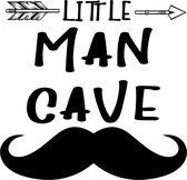 Muursticker Little Man Cave - Lichtblauw - 60 x 60 cm - baby en kinderkamer