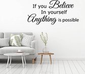 Muursticker If You Believe In Yourself Anything Is Possible - Rood - 120 x 56 cm - slaapkamer woonkamer alle