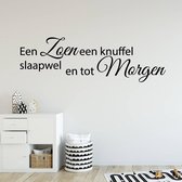 Muursticker Een Zoen Een Knuffel Slaapwel En Tot Morgen -  Rood -  160 x 48 cm  -  baby en kinderkamer  nederlandse teksten  alle - Muursticker4Sale