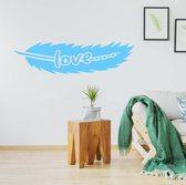 Muursticker Tribal Love - Lichtblauw - 120 x 32 cm - woonkamer slaapkamer engelse teksten