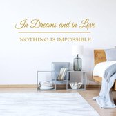 Muursticker Nothing Is Impossible -  Goud -  80 x 22 cm  -  engelse teksten  slaapkamer  alle - Muursticker4Sale