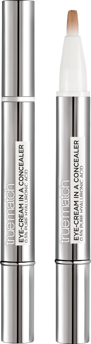 L’Oréal Paris True Match Eyecream in a Concealer - Concealer en Oogcrème in 1 Verrijkt met Hyaluronzuur- 7,5-9D Golden Honey
