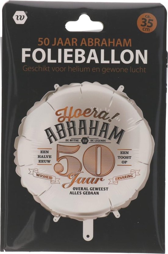 2 x Folie Ballon Abraham 50 jaar