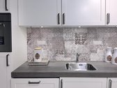 Keukenwand met print - Stenen / Tegel / Beton - 200x50cm