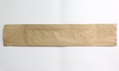 Bruine papieren zak voor stokbrood met zijvouw - 11 x 57 cm - 100 stuks