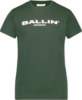Ballin Amsterdam -  Jongens Slim Fit  Original T-shirt  - Groen - Maat 128