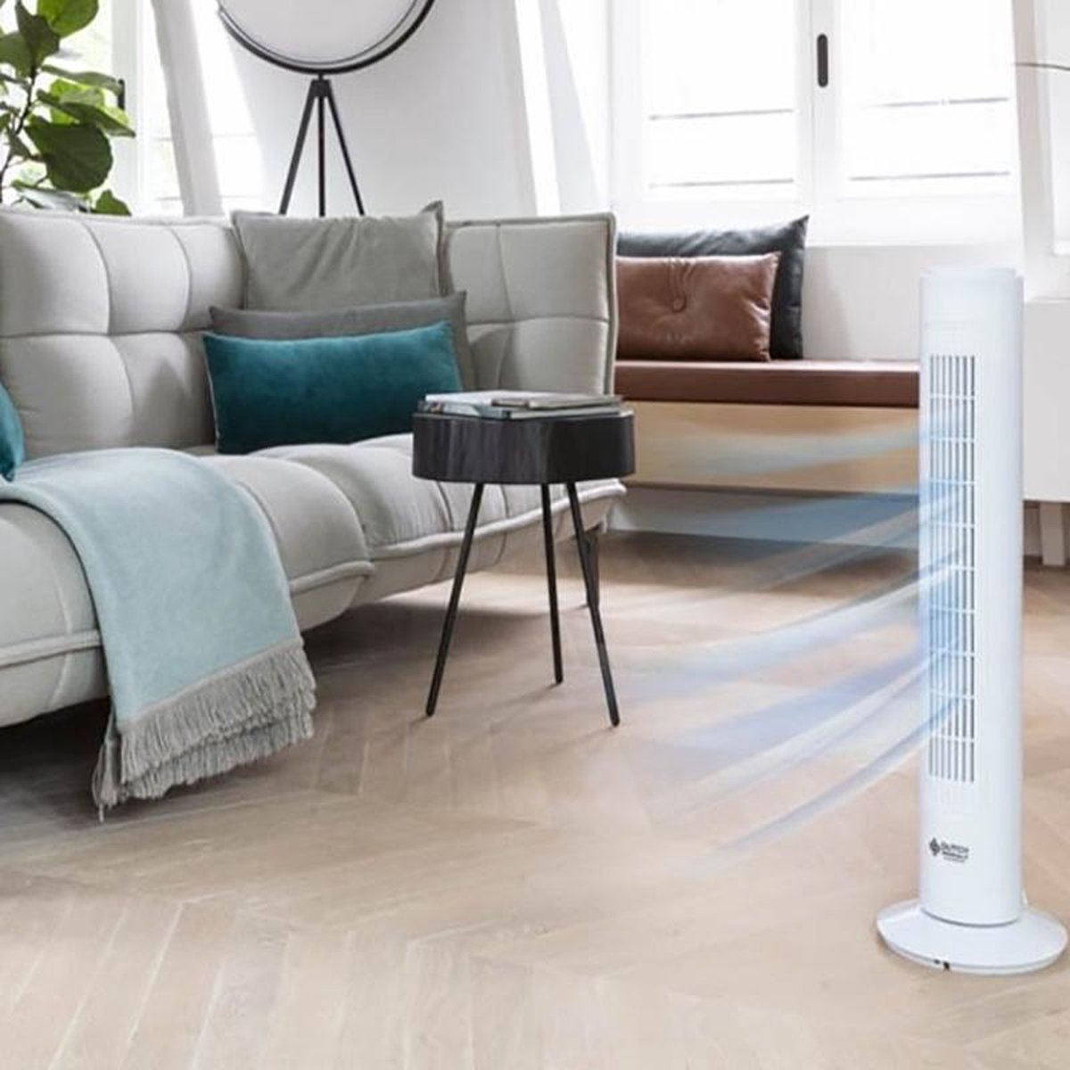 DUTCH ORIGINALS Ventilateur colonne 74 cm 50 W Vitesse d'air 4 m/s avec  télécommande