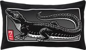 Unorthodox Collective Kussen Unorthodox Collective Oriental Crocodile Black Rectangular Zwart