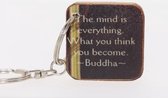 Quote sleutelhanger 3x3 cm The mind is everything