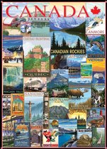 Puzzel 1000 stukjes-Travel Canada vintage posters