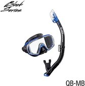 TUSAsport Snorkelmasker Duikbril Snorkelset Visio Tri-Ex  UC-3125QB- zwart/blauw