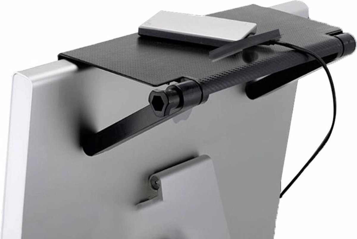 WiseGoods TV Plank Shelf - Televisie Monitor Rek - Monitorstandaard Rack - Decoder Houder Afstandsbediening Verstelbaar - Zwart