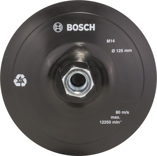 scheerapparaat marathon kleding stof Bosch Schuurschijf - Rubber - Klithechtsysteem - 125 mm | bol.com
