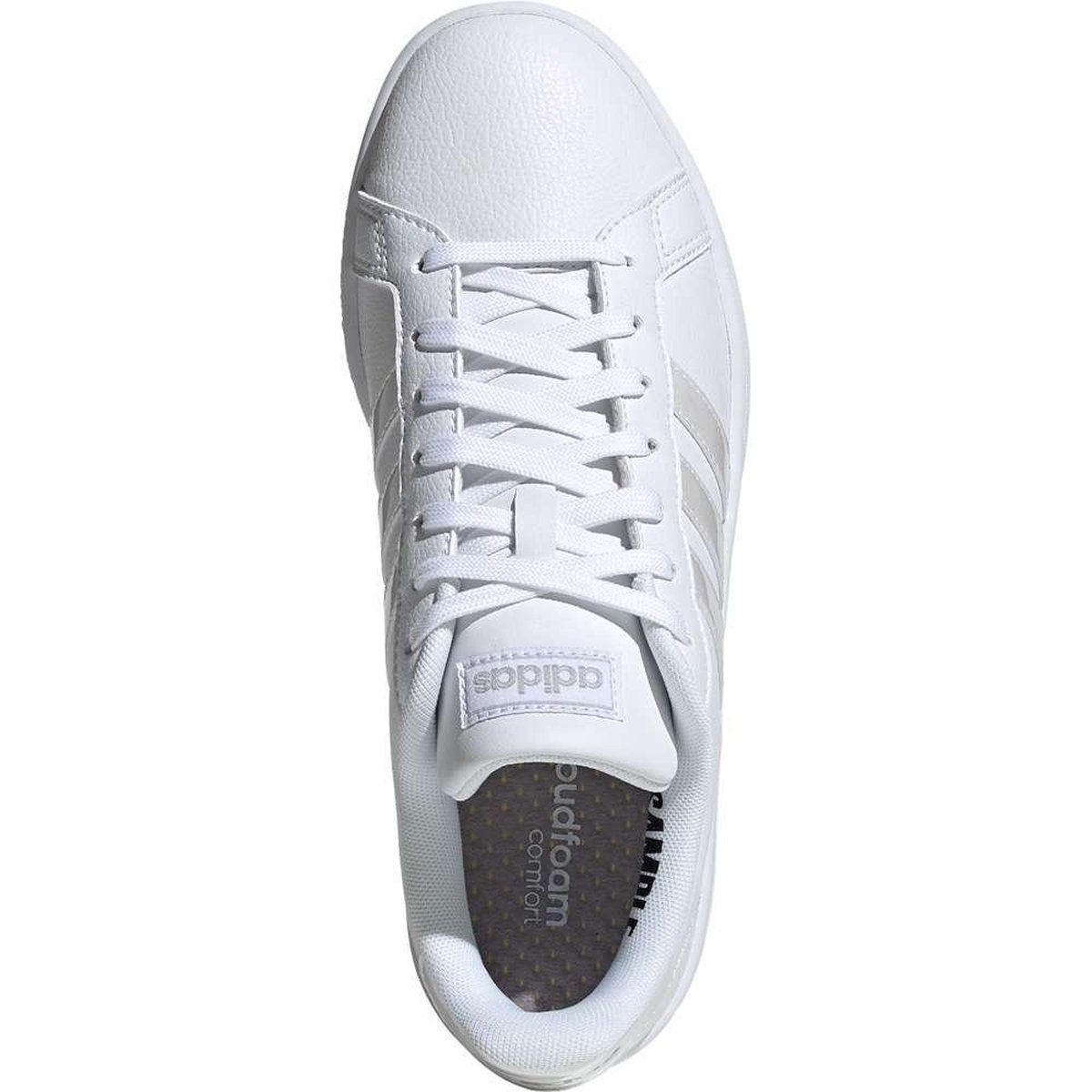 adidas Grand Court Sneakers - Maat 41 1/3 - Vrouwen - wit/ zilver | bol.com