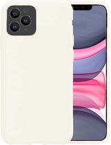 iPhone 11 Pro Max Hoesje Siliconen Case Hoes Back Cover - Wit