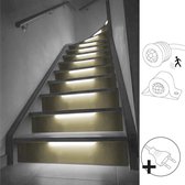 Trapverlichting led strip Warm Wit tot 15 treden - Inclusief sensorset