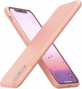 Siliconen telefoonhoes geschikt voor iPhone XS Max - Met camerabescherming - Cover - Matte Roze