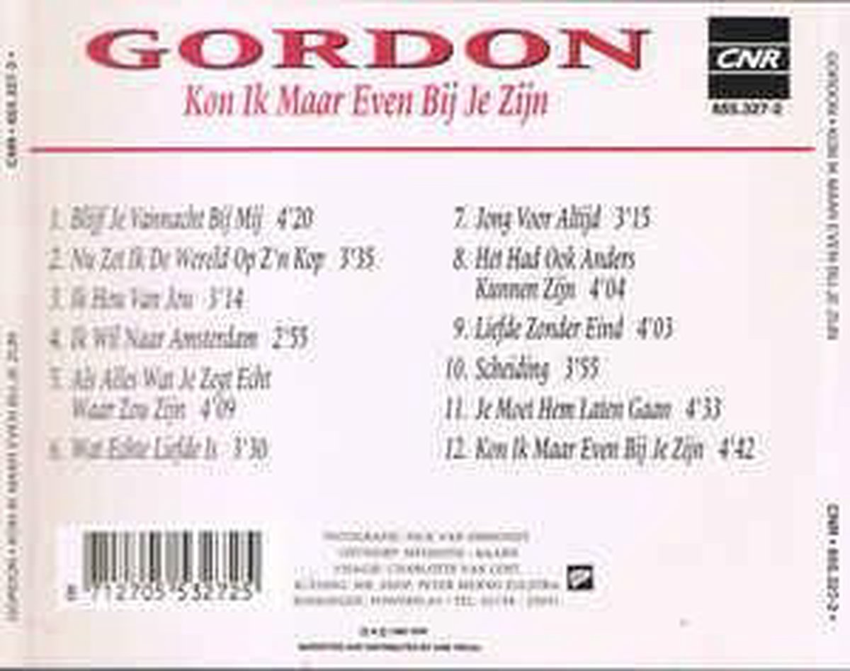 Gordon - Kon Ik Maar Even Bij Je Zijn, Gordon | CD (album) | Muziek | bol